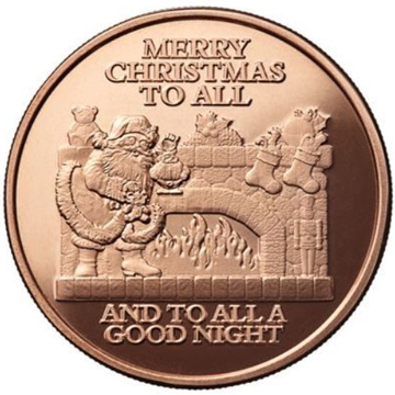 Merry Christmas — Santa Fireplace 1 ounce of copper

Alternative (product-style): Merry Christmas — Santa Fireplace 1 oz Copper