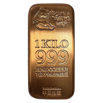 Chinese Panda 1000 g Copper Bar