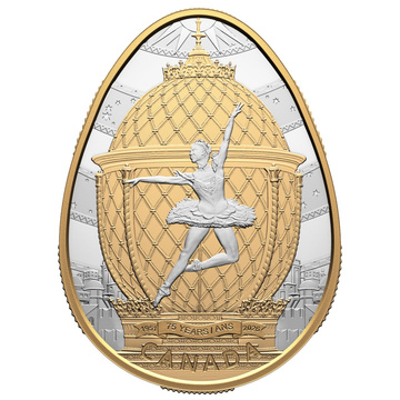 Silver Coin 75th Anniversary of The National Ballet of Canada gilded 1 oz Silver 2026 Proof