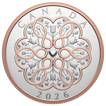 Canada: Celebrate Love $20 gold plated Silver 2026 Proof