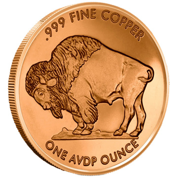 Buffalo Wings 1 ounce of copper