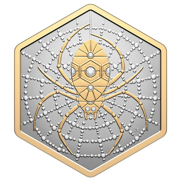 Silver Coin Nature's Delight: The Spider gilded 1 oz Silver 2026 Reverse Proof