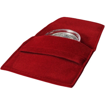Leuchtturm - Premium Coin Pocket for one coin with or without capsule up to 50 mm, red