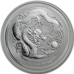 Perth Mint: Lunar II - Year of the Dragon 1/2 oz Silver 2012