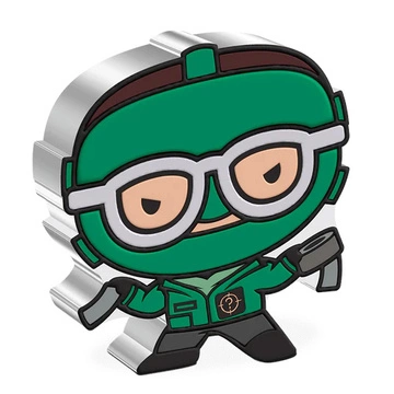 Niue: The Batman – The Riddler Chibi Coin, colorized, 1 oz silver, 2022, Proof.