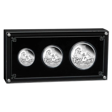 Perth Mint: Lunar III – Year of the Horse: 3-Coin Silver Set 2026 Proof