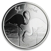 St. Lucia: Flamingo 1 oz Silver 2019