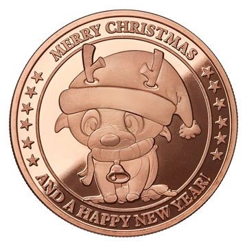Baby Cartoon Rudolph 1 Ounce of Copper