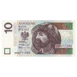 Poland 10 Zloty Banknote (10 PLN) Circulated Condition