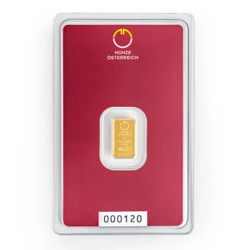 Gold Bar 1g Gold Austrian Mint