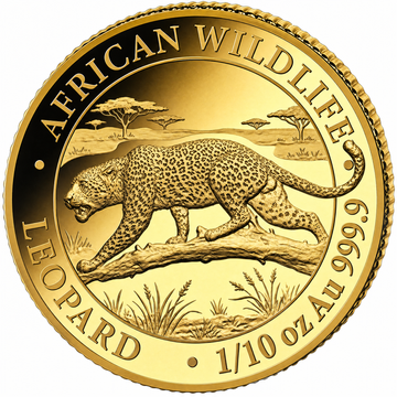 African Wildlife: Leopard 1/10 oz Gold Coin 2026