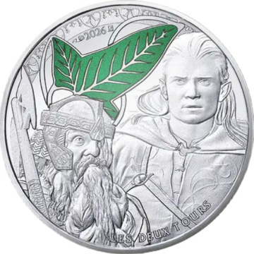 Silver Coin Lord of the Rings: Legolas and Gimli colorized Silver Ag. 333 10 Euro 2026