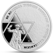 80th Anniversary of the Outbreak of the Warsaw Ghetto Uprising 10 PLN Silver 2023 Proof