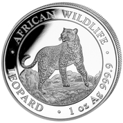 African Wildlife: Leopard 1 oz Silver 2022