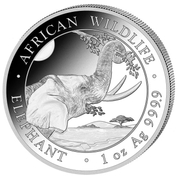 African Wildlife: Somalia Elephant 1 oz Silver 2023