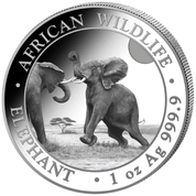 African Wildlife: Somalia Elephant 1 oz Silver 2024