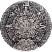 Aztec Sun Stone Stacker 2 oz Silver 2022 