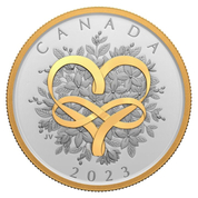 Canada: Celebrate Love $20 Silver 2023 Proof Gilded Coin 