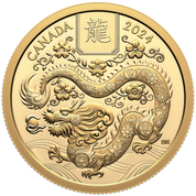 Canada: Lunar Year of the Dragon $100 Gold 2024 Proof 