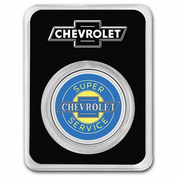 Chevrolet Service Neon Sign colorized 1 oz Silver Certipack