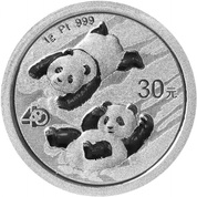 China Panda 1 gram Platium 2022
