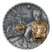 Cook Islands: Steampunk – Jet Pack 1000 grams Silver 2023 Ultra High Relief Antiqued Gilded Coin