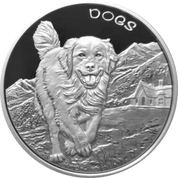 Fiji: Dogs 1 oz Silver 2022 Prooflike