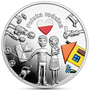 I believe in Poland - Polish family coloured 10 PLN Silver 2023 Proof