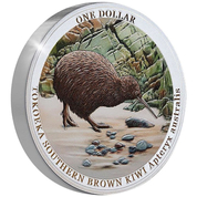 Kiwi coloured 1 oz Silver 2023 Proof Coin