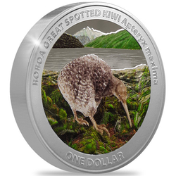Kiwi coloured 1 oz Silver 2024 Proof Coin