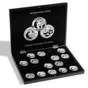 Leuchtturm Presentation cases for 20 Chinese Panda 1 oz Silver coins in capsules 