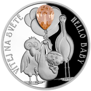 Niue: Crystal Coin - Hello Baby $2 Silver 2022 Proof