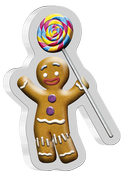 Niue: Gingerbread Man coloured 1 oz Silver 2021