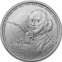 Niue: Icons of Inspiration - William Shakespeare 1 oz Silver 2024 Coin