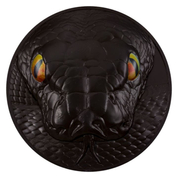 Palau: Hunters by Night – Python coloured 1000 grams Silver 2023 Obsidian Black Ultra High Relief