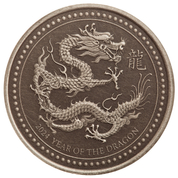 Samoa: Year of the Dragon 1/2 oz Silver 2024 Antiqued Coin 