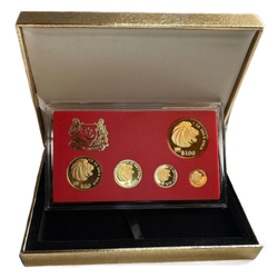 Singapore Lion: Set of 5 coins Gold 1995 Pig Privy Mark