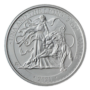 St Helena Una and the Lion 2 oz Silver 2021
