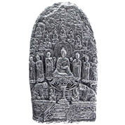 The Gichukmyeong Amitabha Buddha Statue 2 oz Silver High Relief Antiqued 