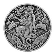 Tuvalu: Gods of Olympus - Aphrodite 1 oz Silver 2022 Antiqued Coin