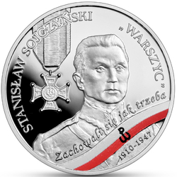 Wyklęci przez komunistów żołnierze niezłomni – Stanisław Sojczyński „Warszyc” 10 PLN Silver 2023 Proof