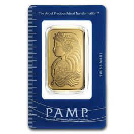 1 oz Gold Bar Pamp Fortuna Certipack