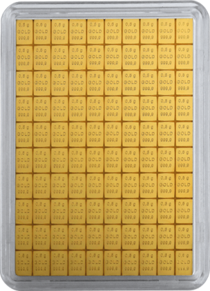 100 x 0,5 g Gold Bar CombiBar Valcambi 
