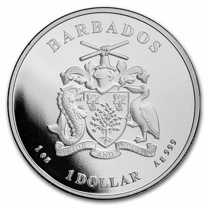 Barbados: Seahorse 1 oz Silver 2022