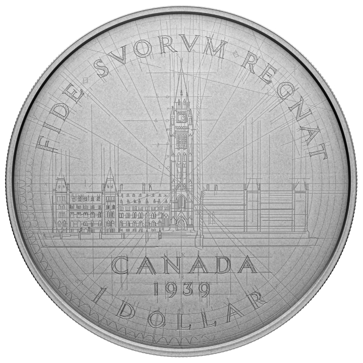 Canada: Emanuel Hahn’s Original Sketch - Parliament 5 oz Silver 2024 Antiqued Coin