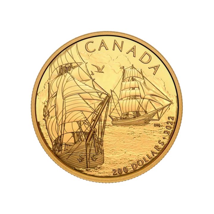 Canada: Tall Ships - Brigantine 1/2 oz Gold 2022 Proof Coin 