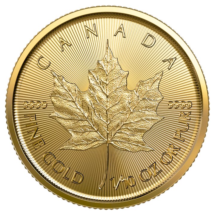 Canadian Maple Leaf 1/10 oz Gold 2023