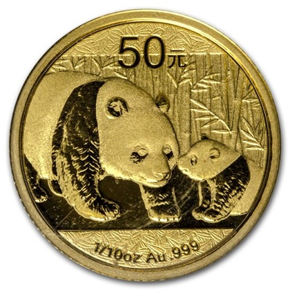 China Panda 1/10 oz Gold 2011
