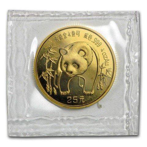 China Panda 1/4 oz Gold 1986