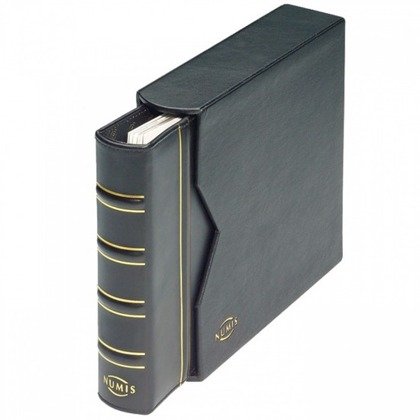 Classic Leather NUMIS ring Binders with SLIPCASE (brown)